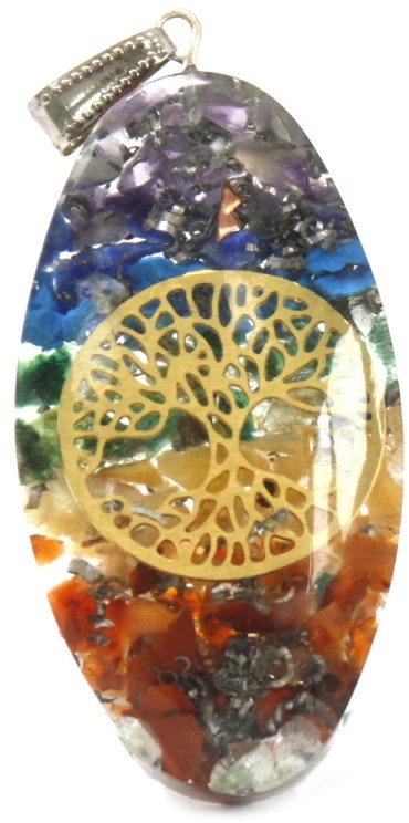 Wisiorek z Orgonitem - Drzewo Życia Owalny