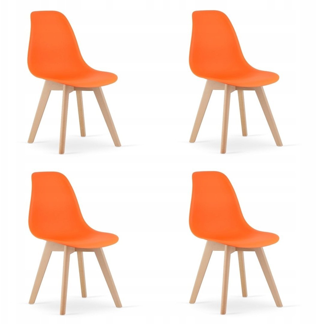 Leobert Krzesło KITO orange / nogi w naturalnym kolorze x 4