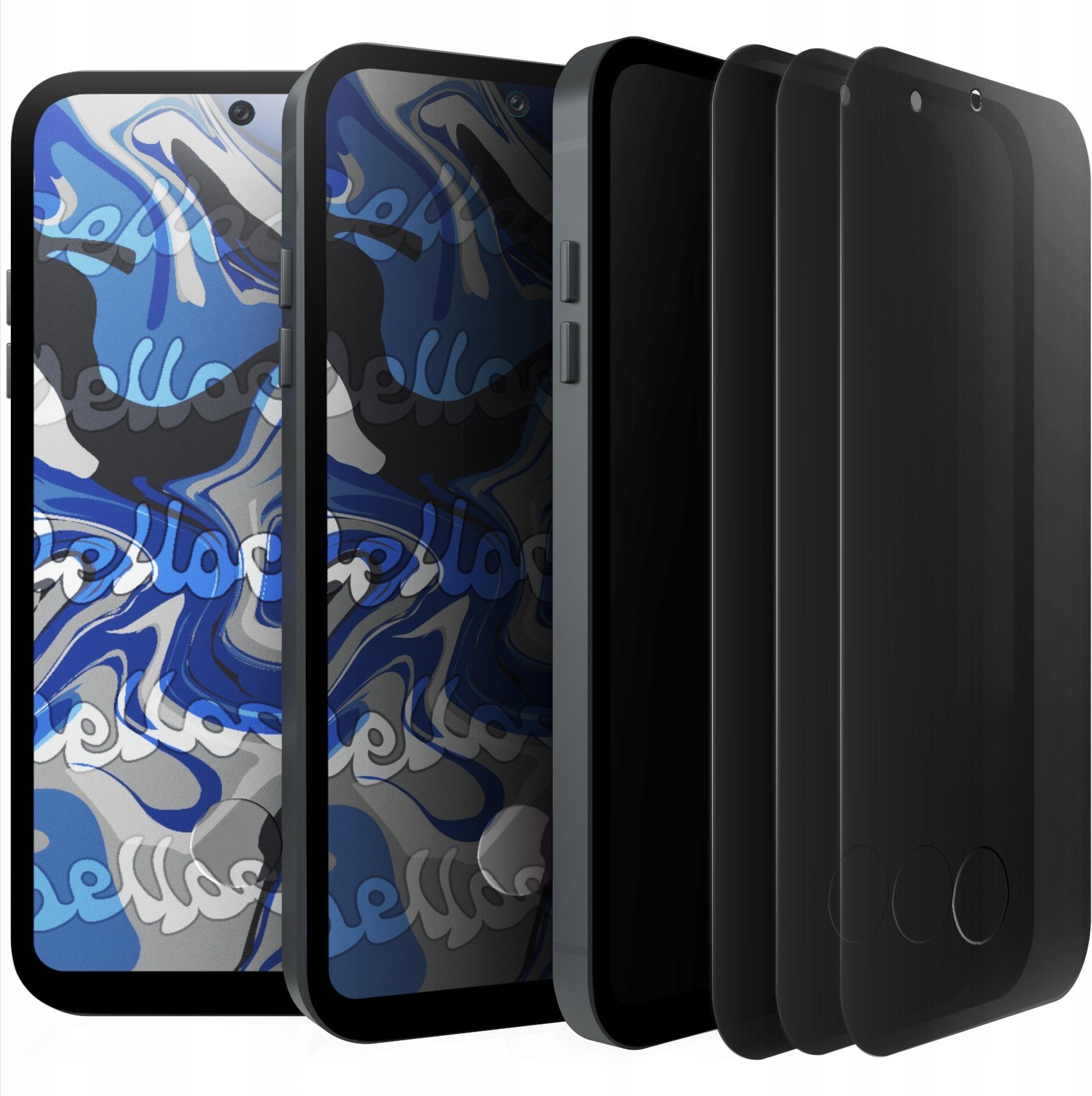 Hello Case [3-pak] Szkło Hartowane Do Samsung Galaxy S22 (Antyszpiegowskie, 9H, 5D)