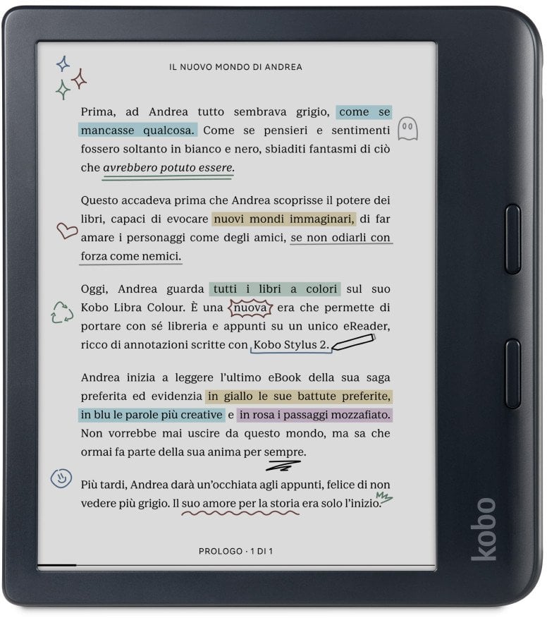 Czytnik Kobo Libra Colour czarny + Stylus 2 (N428-KU-BK-K-BU)