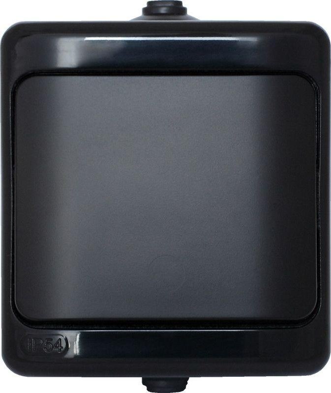 KOS BRYZA Łącznik pojedynczy IP54 16AX 250V czarny 180901