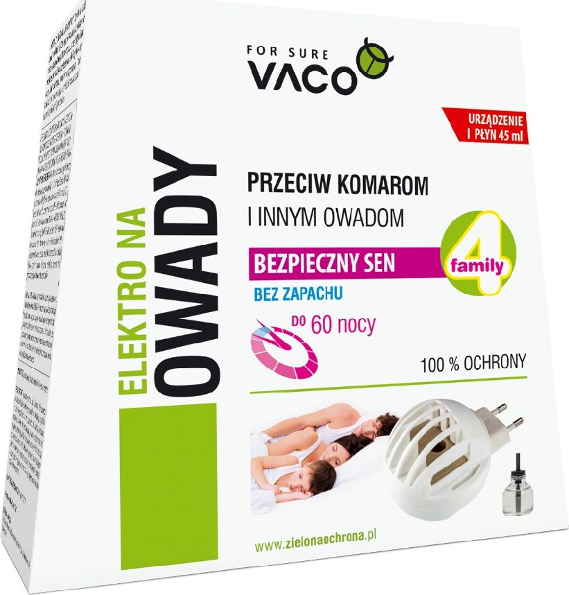 Vaco Elektro + Płyn przeciw komarom i innym owadom 45ml
