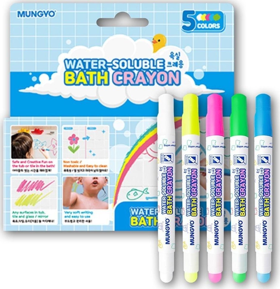Kredki kąpielowe 5 kolorów MUNGYO