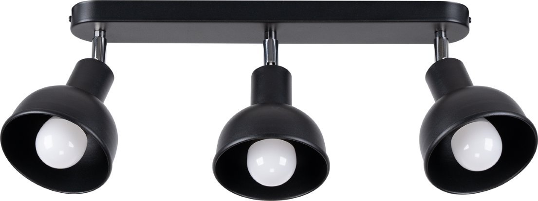Lampa sufitowa Sollux Lighting SOLLUX Plafon ELBA 3 czarny 3 x E27 SL.1318