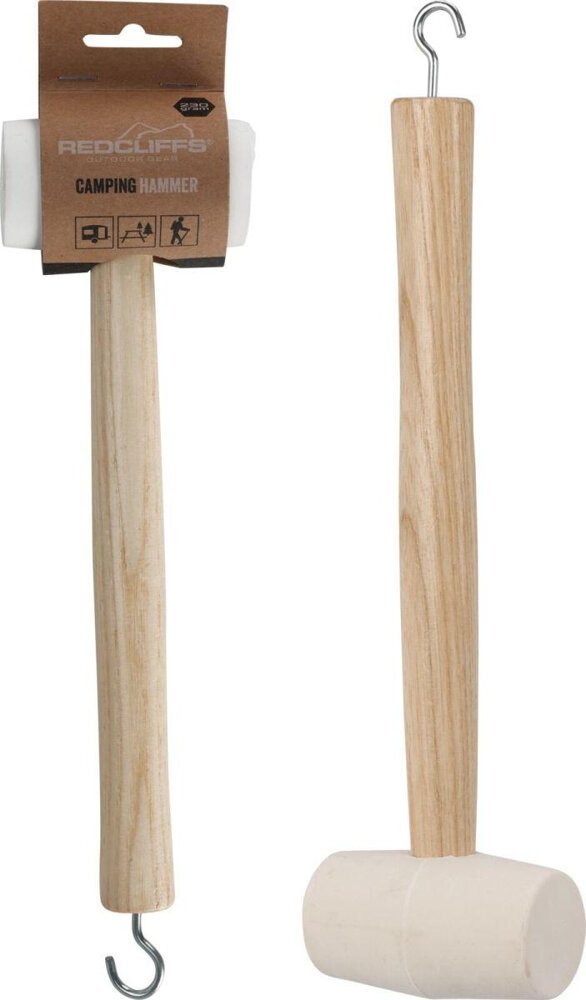 Redcliffs MŁOTEK KEMPINGOWY GUMOWY Z DREWNIANYM UCHWYTEM