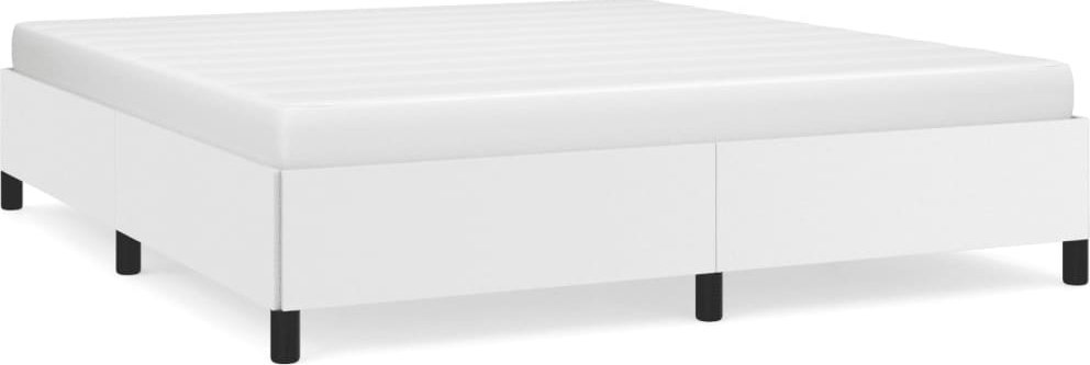 vidaXL vidaXL Rama łóżka, biała, 160x200 cm, obite sztuczną skórą