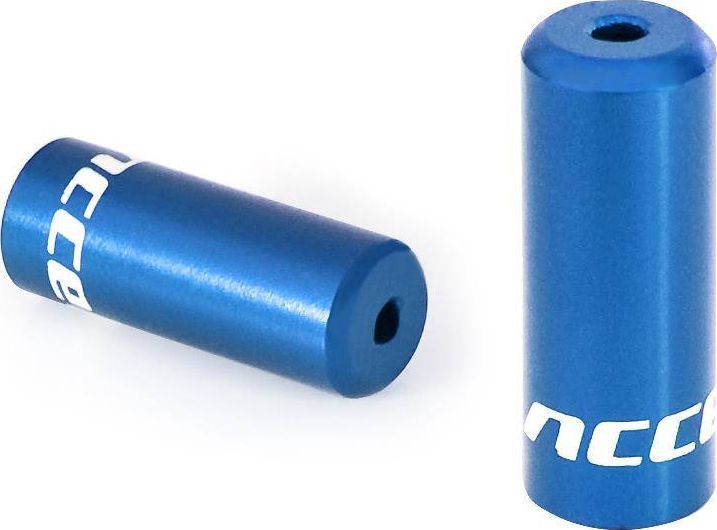 Accent Końcówki pancerza Accent aluminiowe 4 mm, przerzutkowe, 5 szt. niebieskie