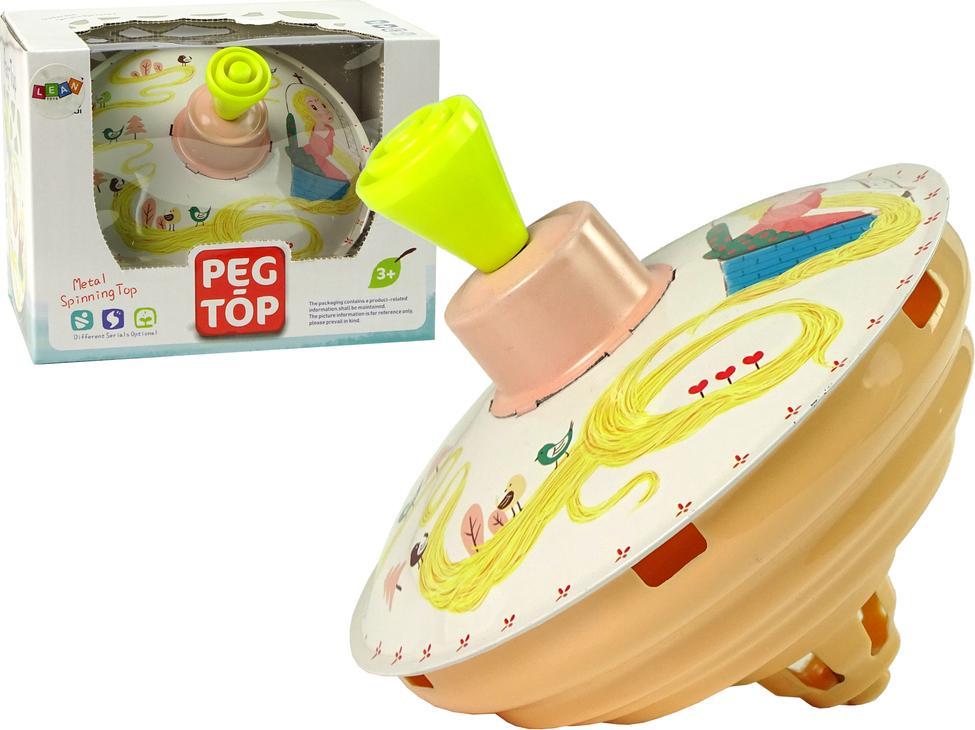 LeanToys Bączek Do Kręcenia Zabawka Roszpunka Żółty Metalowy