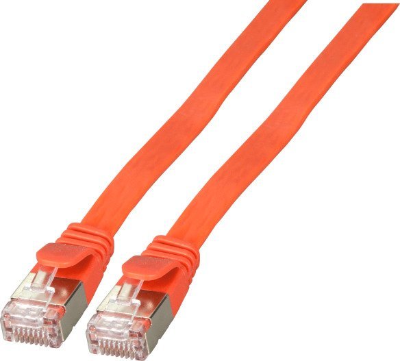 EFB EFB RJ45 Flachpatchkabel U/FTP, Cat.6A, PVC, 1m, rot