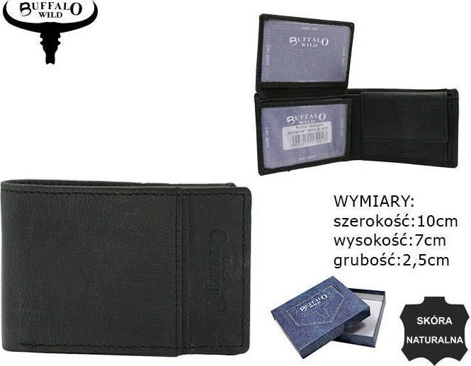 Buffalo Wild Mały, Skórzany Portfel Męski Bez Zapięcia