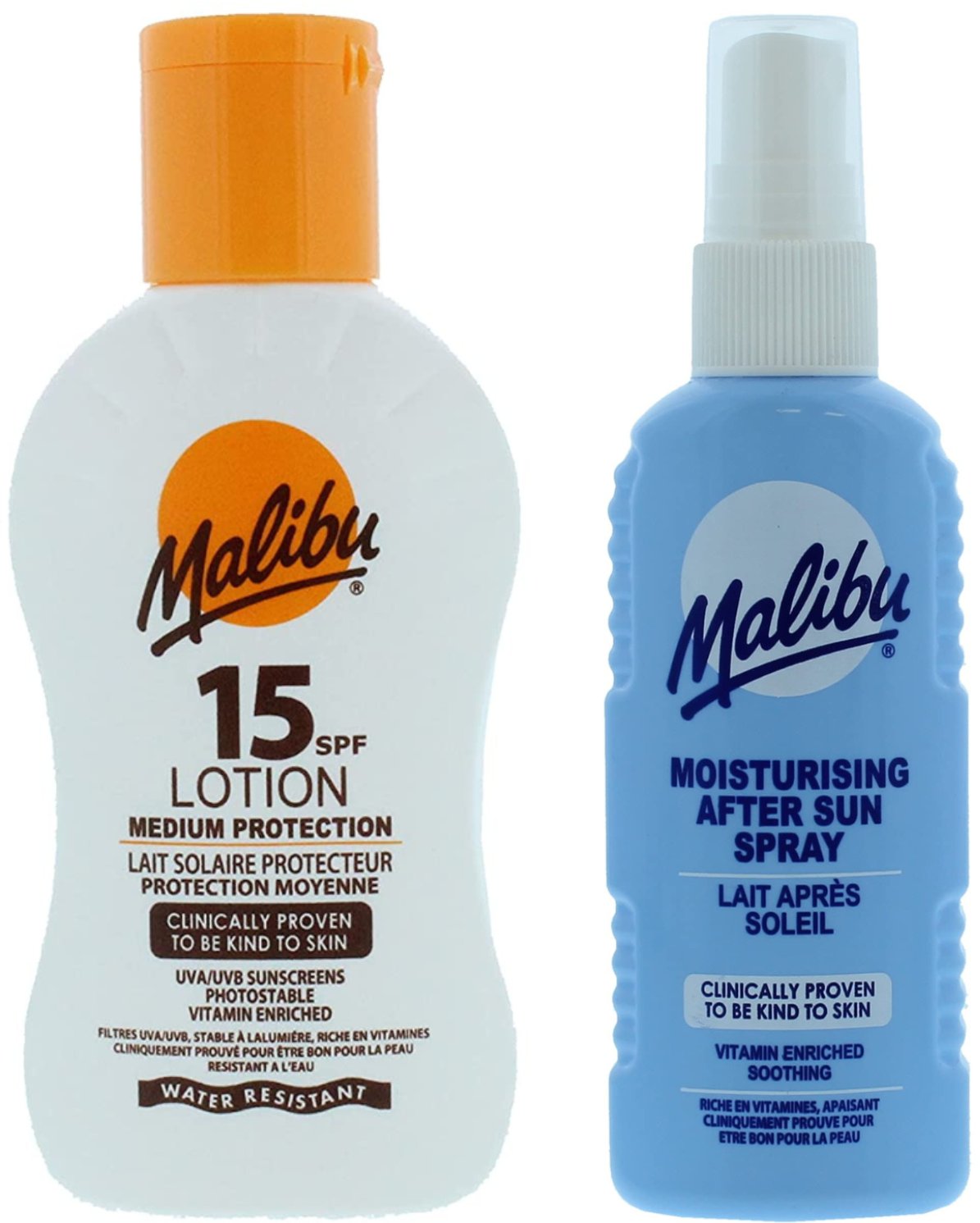 Malibu SPF15 Balsam 100ml + Spray Po Opalaniu 100ml