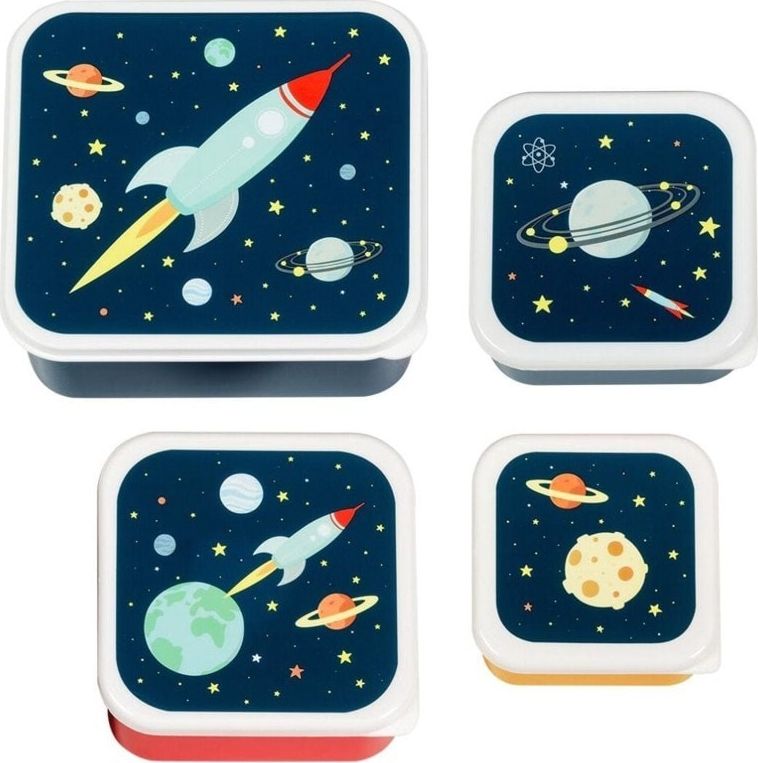 A Little Lovely Company A Little Lovely Company - Lunchbox Kosmos zestaw 4 szt.