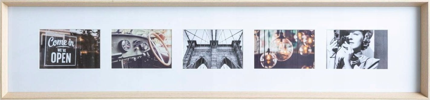 Ramka Atmosphera Ramka na 5 zdjęć AXEL, 22 x 97 cm, beżowa