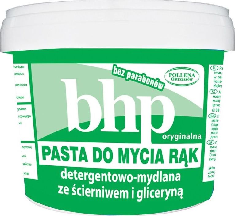 Pollena POLLENA_BHP pasta do mycia rąk detergentowo-mydlana ze ścierniwem i gliceryną 500g