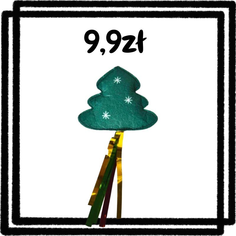 Dekoracja świąteczna Buba ŚWIĘTA! Choinka ze wstążkami