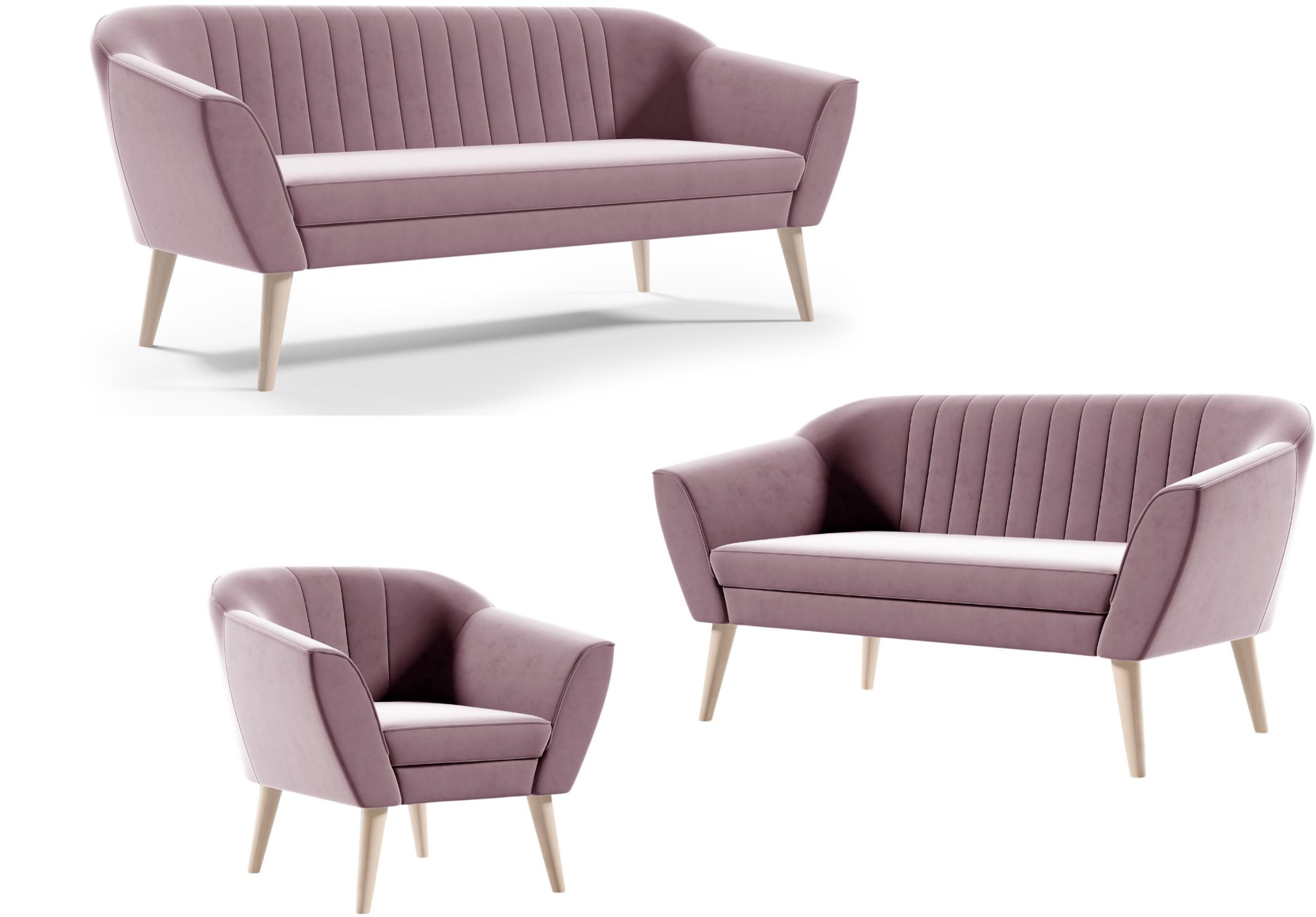 Zestaw Skandynawski , komplet wypoczynkowy KAYA 3+2+1 riviera 62