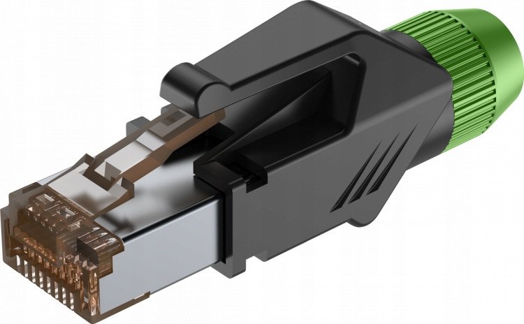 Wtyk typu RJ45 z osłoną Roxtone RJ45C5E-PHGN