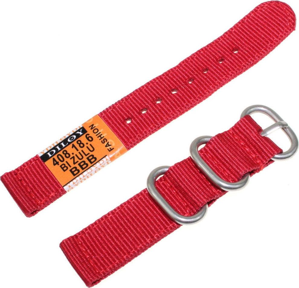 Diloy Pasek do zegarka Diloy 18 mm 408.18.6 Zulu uniwersalny