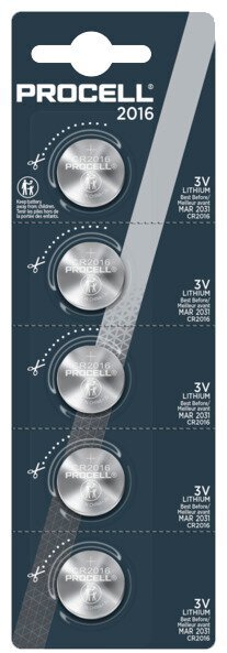 Duracell CR2016 5BL !! PROCELL !! 3V