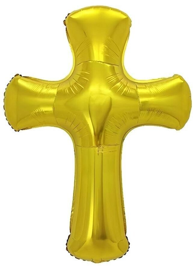 GoDan Balon foliowy Złoty krzyż 51x67cm