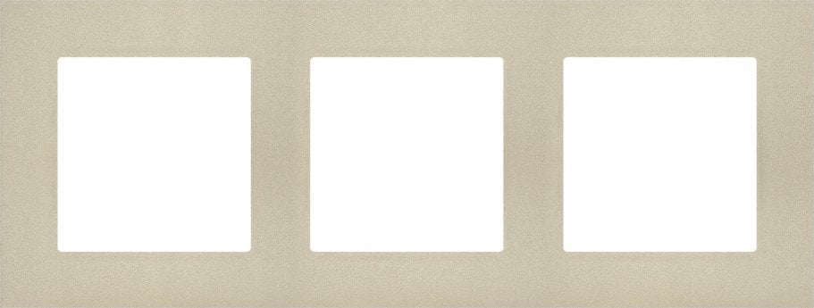 Kontakt-Simon Ramka potrójna Kontakt-Simon 55 TR3/144 LINE szampański mat