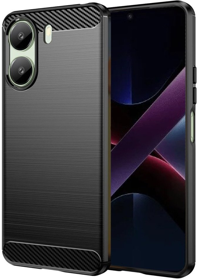 Etui pancerne Supero tpucarbon do POCO X7 Pro, czarne
