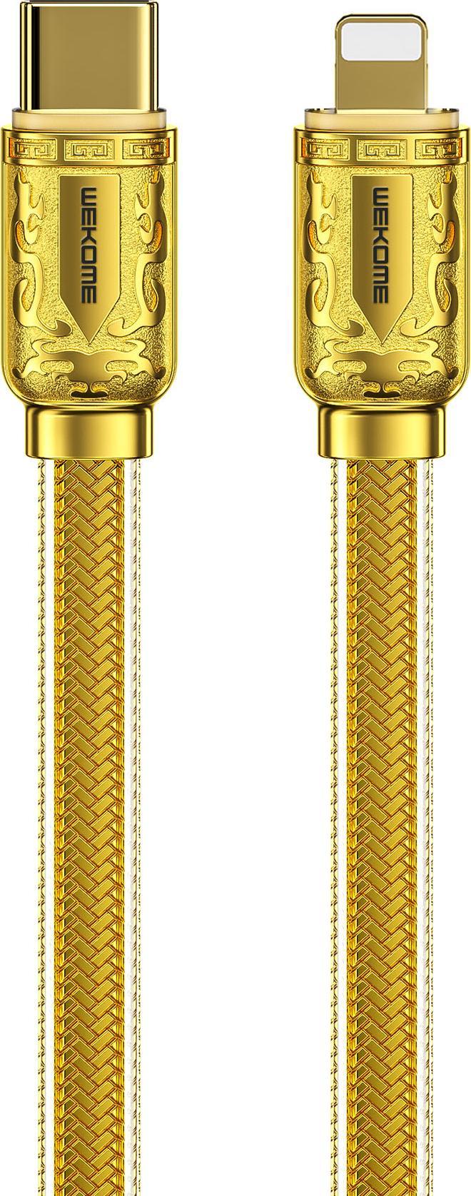 Kabel USB WK Design USB-C - Lightning 1 m Złoty (6941027620694)
