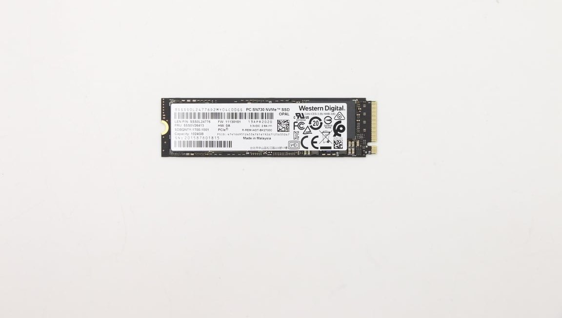 Lenovo SSD M.2 PCIe NVMe FRU SSD 1TB