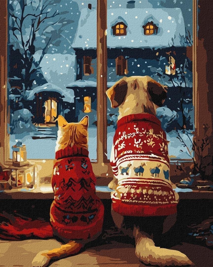 Malowanie po numerach - Przytulność futrzaków