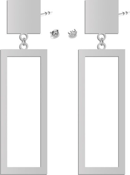 Radziszewska Jewellery Kolczyki Srebrne Prostokąty