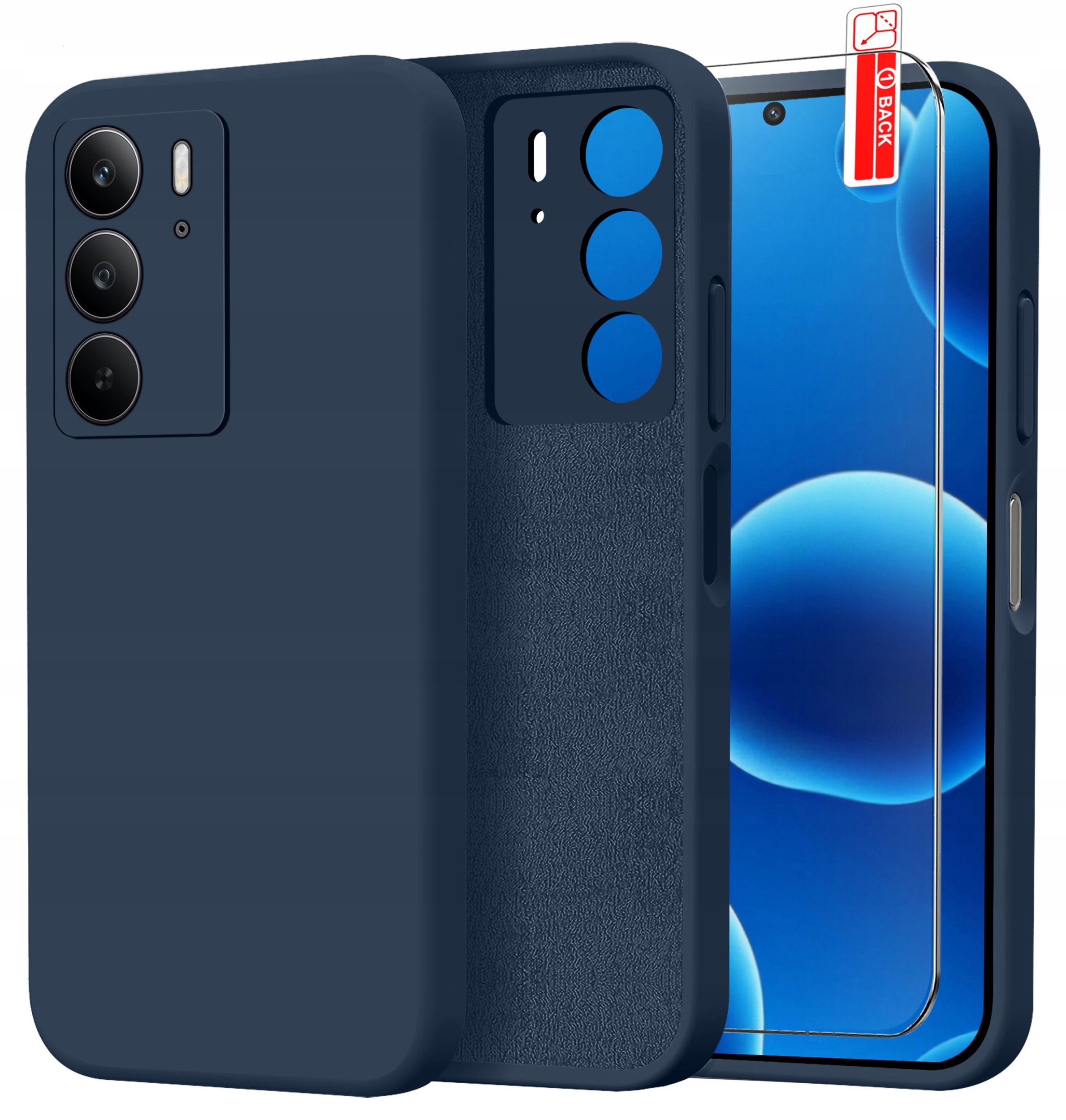 Etui do Realme C75 CASE Silicone ELASTYCZNE + Szkło OCHRONNE 9H