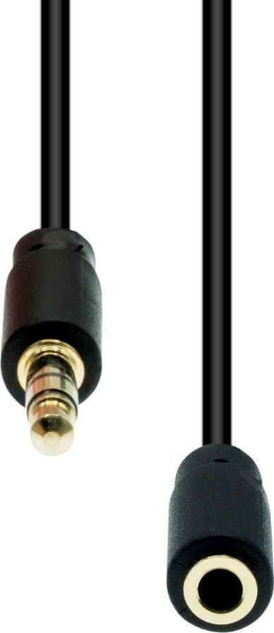 Kabel ProXtend Mini-Jack 4-Pin Slim Extension Cable Black 1.5M