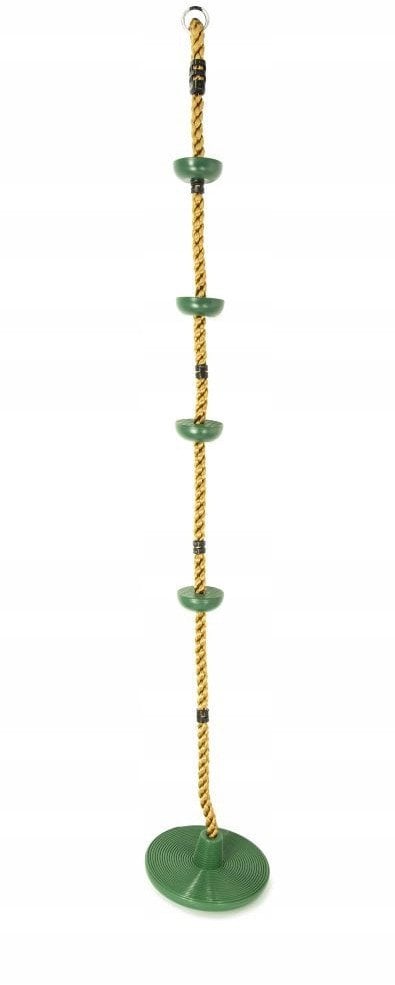 Lina wspinaczkowa z ciemnozielonym siedziskiem i uchwytami dysk 30 cm