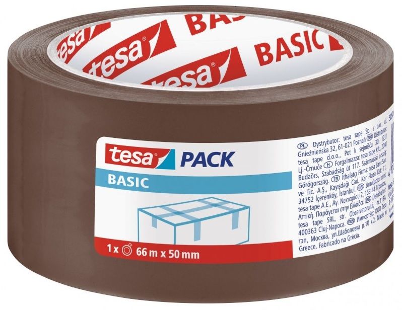 Tesa Taśma pakowa Basic brązowa 66M:50mm (H5857100)