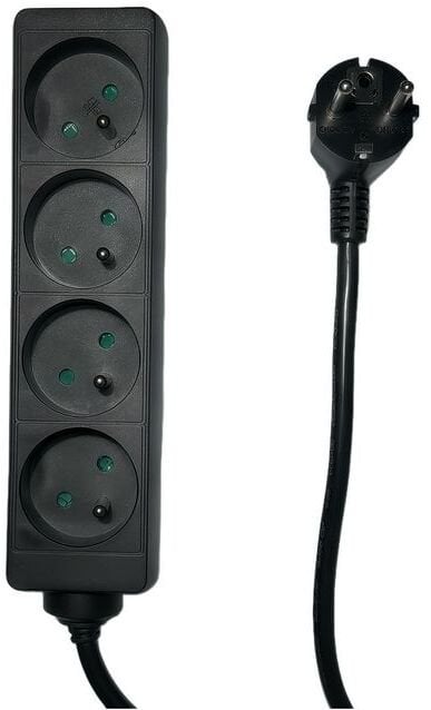 Listwa zasilająca MicroConnect MC-PS040150FRB rozdzielacz 1,5 m 4 x gniazdo sieciowe wewnętrzna czarny