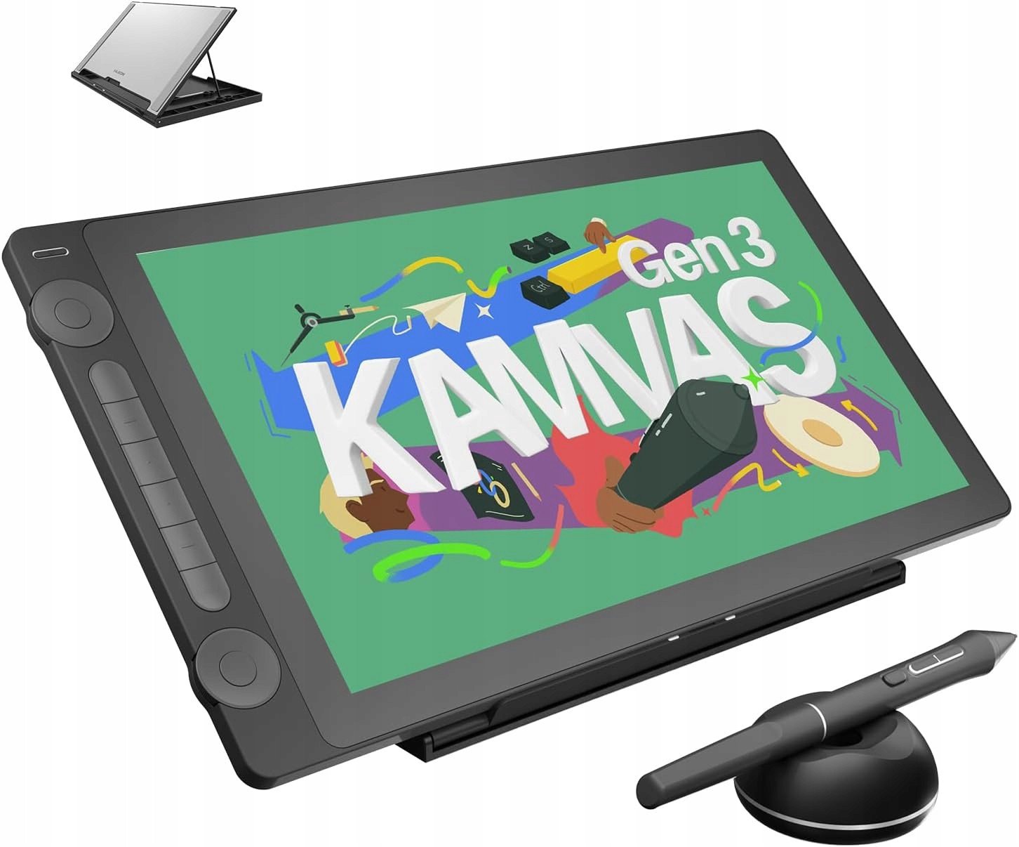 HUION Kamvas 16 Gen 3 tablet graficzny 2,5K QHD 15,8" 99% sRGB PenTech 4.0