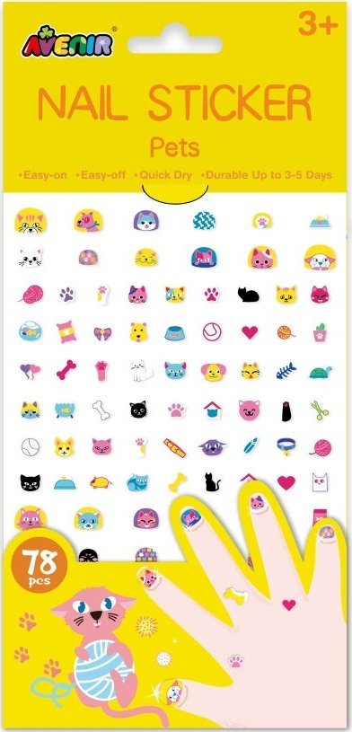 Russell Naklejki na paznokcie - zwierzęta