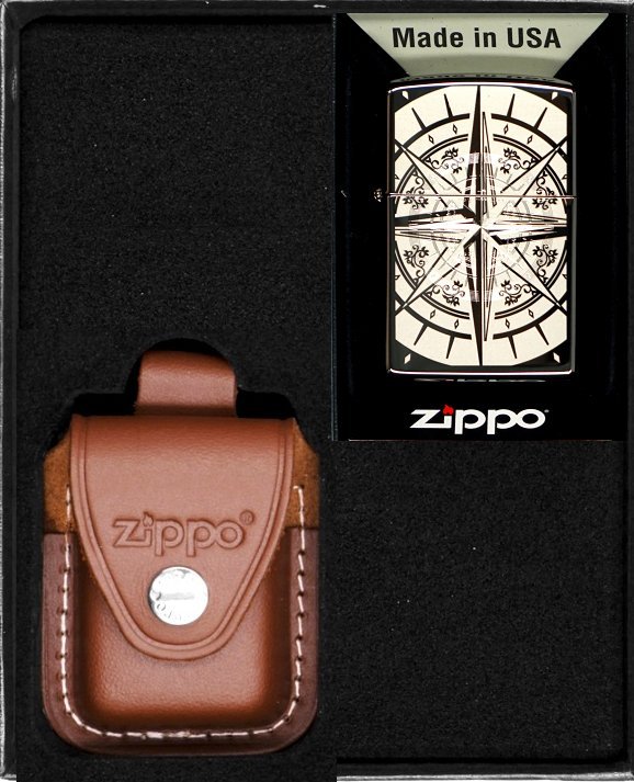 Zestaw ZIPPO Zapalniczka COMPASS 2 Prezentowy No2