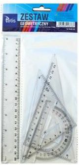 Michalczyk & Prokop Zestaw geometryczny z linijkÄ… 20cm BL001-BK