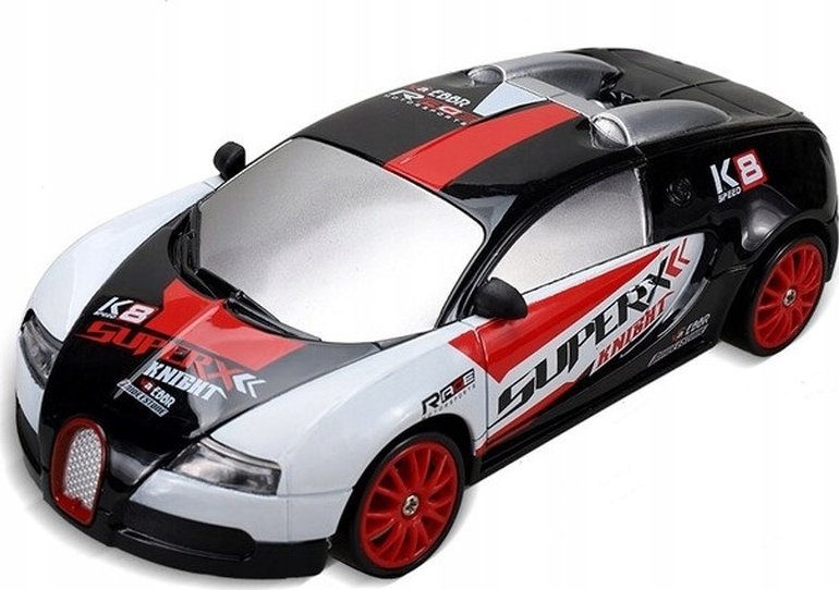 Samochód Do Driftu, Auto RC Drift 1:24 2,4 GHz 4WD CZARNO-BIAŁE BUGATTI