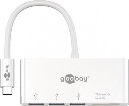 HUB USB Goobay 1x SD 1x microSD + 3x USB-A 3.0 (62097)