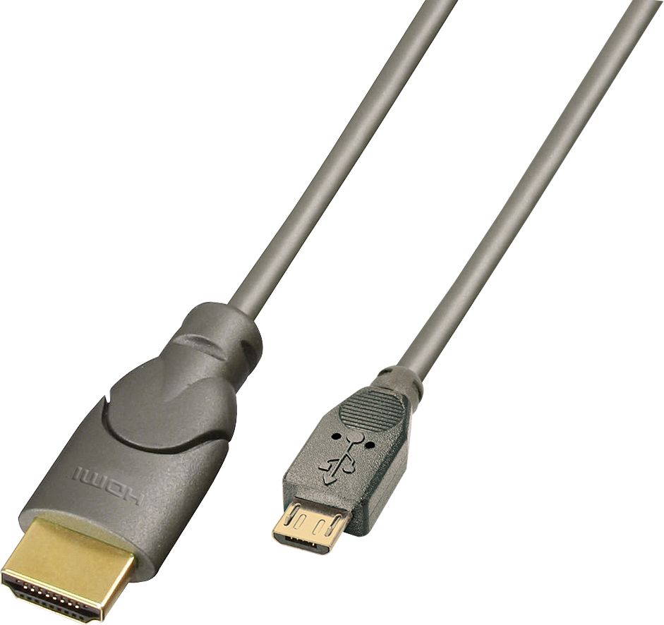 Kabel USB Lindy microUSB - HDMI 2 m Czarny (41567)