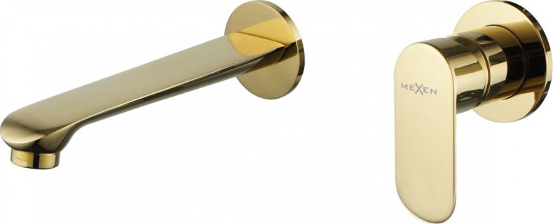 Bateria umywalkowa Mexen Dox podtynkowa złoty