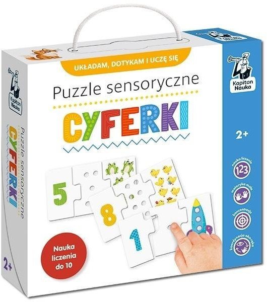 Kapitan Nauka. Puzzle sensoryczne. Cyferki