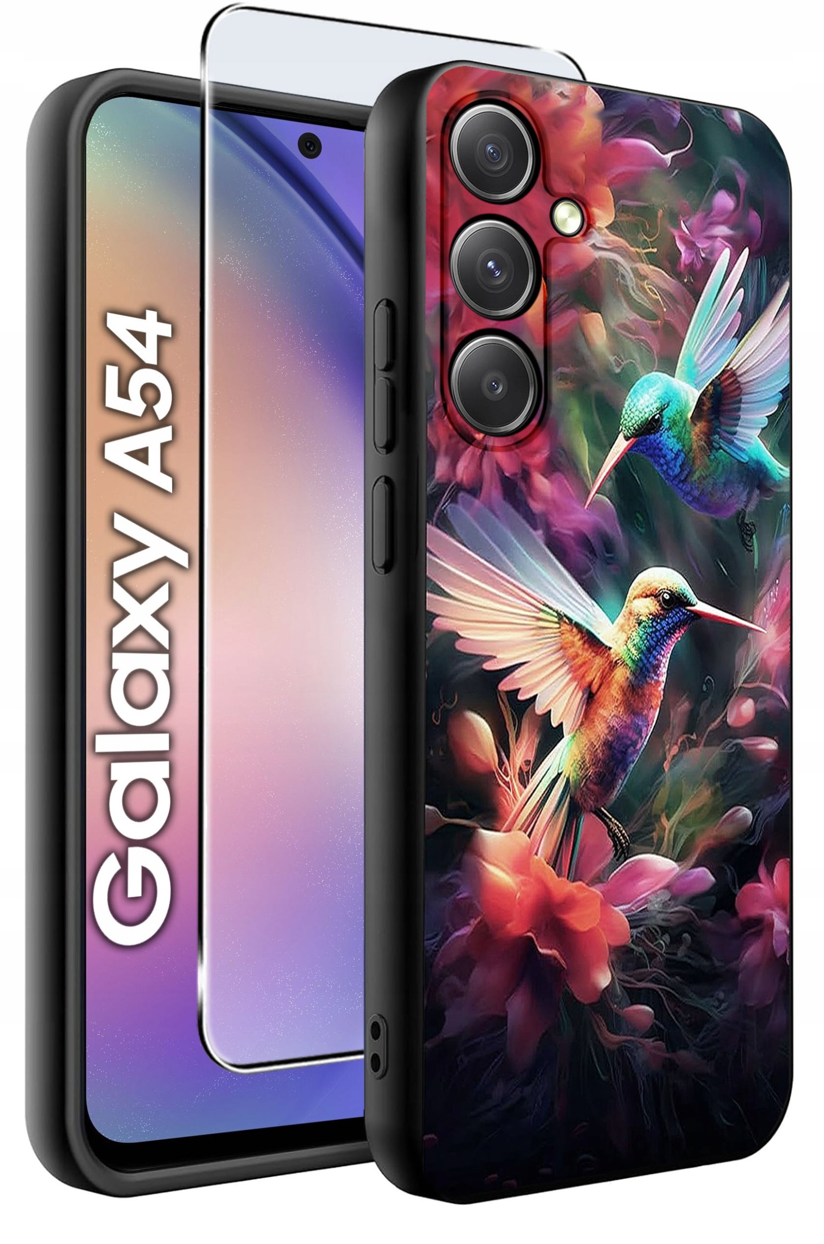 krainaGSM ETUI do Samsung A54 5G wzory | SILIKONOWE MATT CASE + SZKŁO 9H