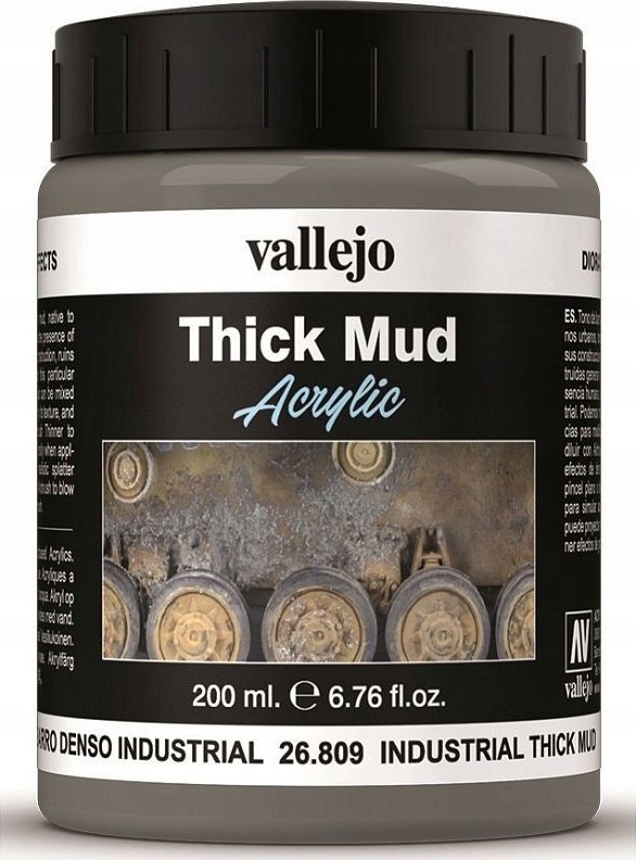 Vallejo Vallejo: 26.809 - Diorama FX - Thick Mud - Industrial Mud (200 ml)