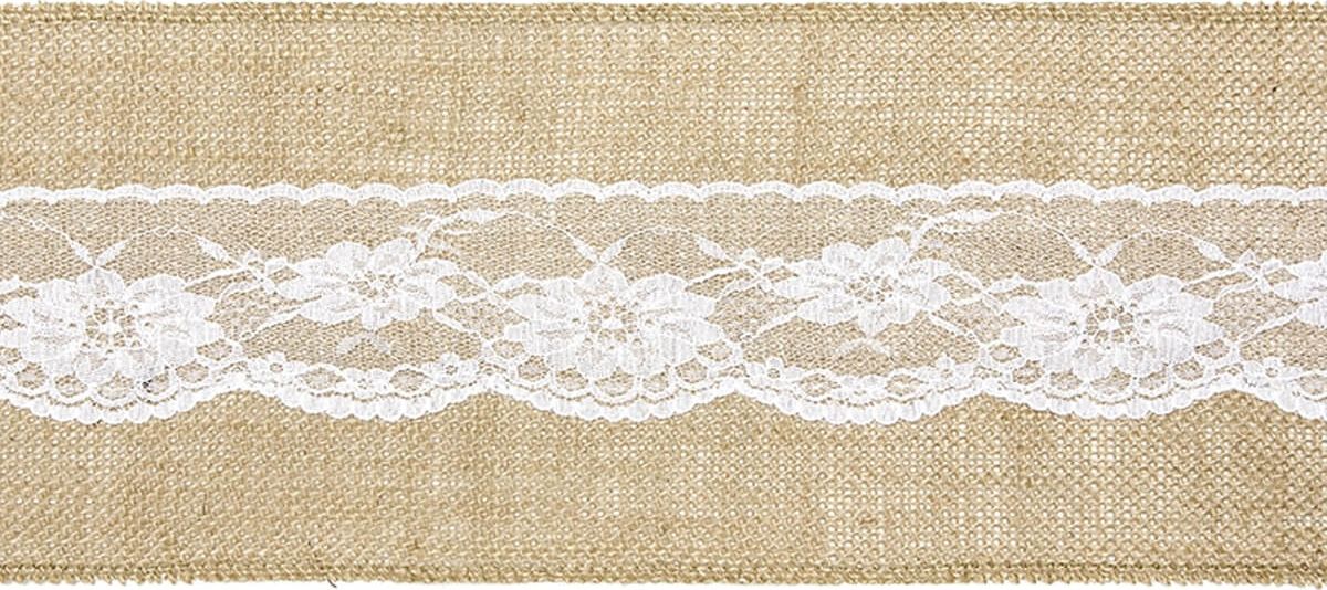 Party Deco Szarfa na krzesło, jutowa, 0,15 x 2,75m, 1 szt. uniwersalny