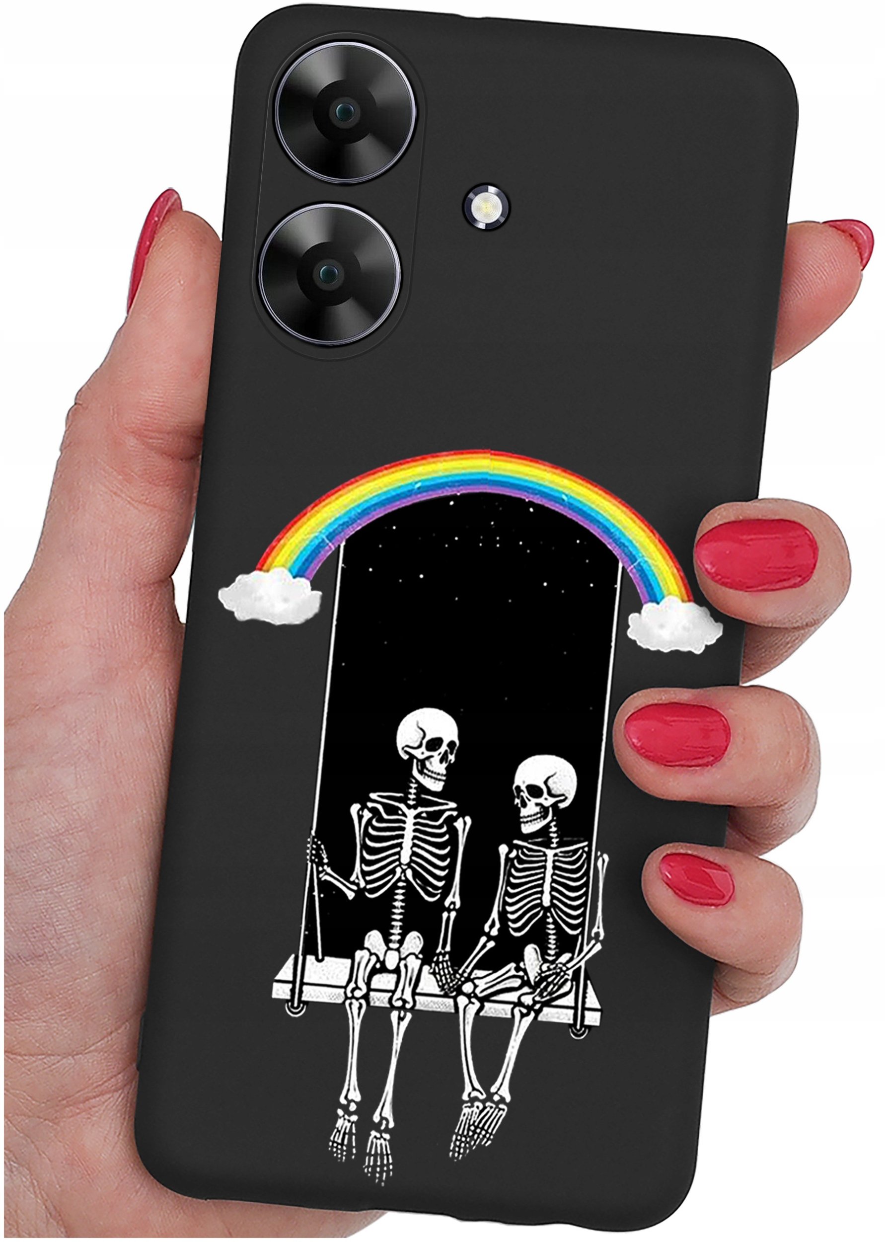 ETUI do Realme Note 60 CASE WZORY | SILIKONOWE MATT CASE + SZKŁO 9H