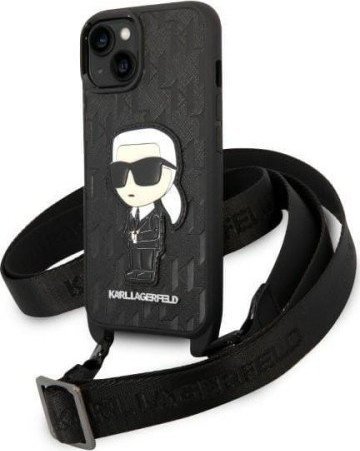Karl Lagerfeld Karl Lagerfeld NFT Monogram Ikonik Patch - Etui iPhone 14 (czarny)