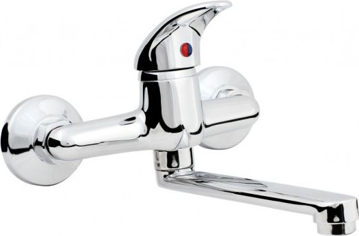 Bateria umywalkowa Hydroland Jowisz ścienna chrom (5900238565478)